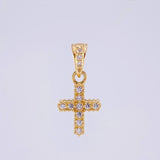 Dije Cruz Doble 1g / 3/4 in Oro Amarillo 18K