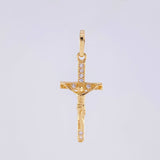 Dije Cruz Cristo 0.85g / 1 in Oro Amarillo 18K