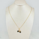 Set Flat Mariner Chain + Bicycle Pendant / 2.55gr / 19 3/4 in Three Colors 18K