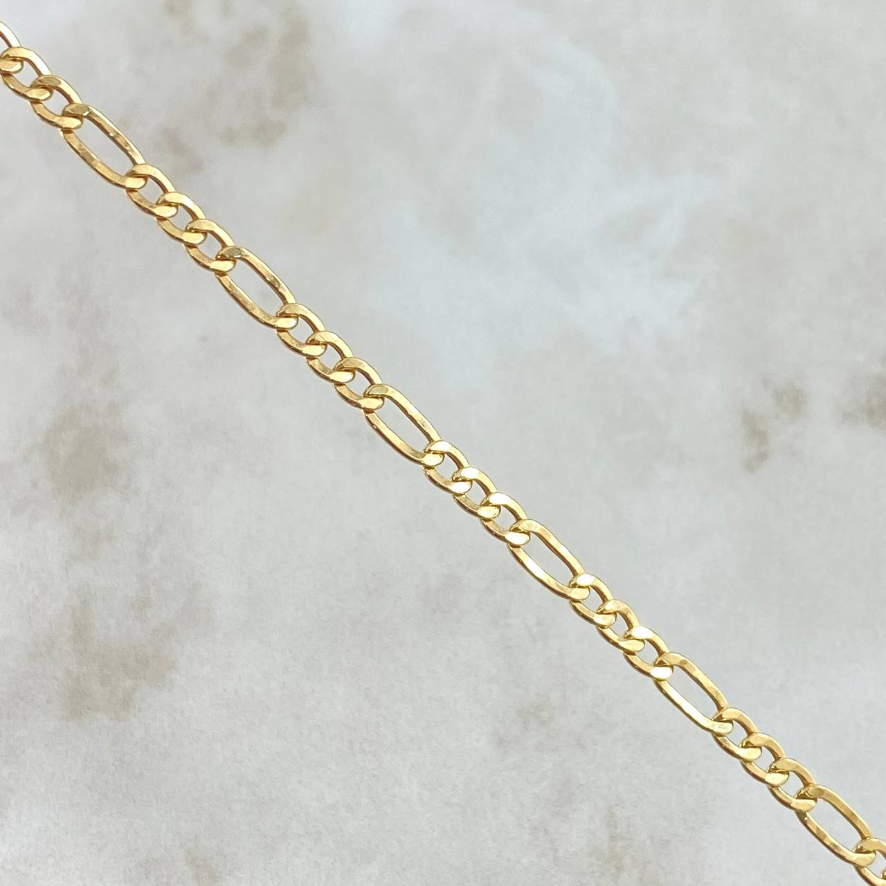 Figaro Bracelet 2.45gr / 20.5cm / 3.3mm Yellow Gold +1 18K