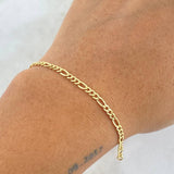 Figaro Bracelet 1 g / 8 in / 2.7 mm Yellow Gold 18K