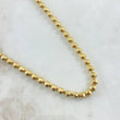 Military Chain 36.1gr / 62.5cm / 5mm Beads Diamond Cut Yellow Gold Moon 18K ©