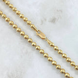 Military Chain 36.1gr / 62.5cm / 5mm Beads Diamond Cut Yellow Gold Moon 18K ©