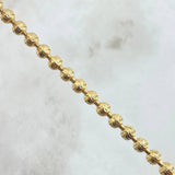 Military Chain 36.1gr / 62.5cm / 5mm Beads Diamond Cut Yellow Gold Moon 18K ©