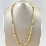 Military Chain 36.1gr / 62.5cm / 5mm Beads Diamond Cut Yellow Gold Moon 18K ©