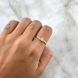 Anillo Flor Trillium 1.45gr / T6 3/4 / Oro Amarillo 18K ©