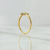 Anillo Flor Trillium 1.45gr / T6 3/4 / Oro Amarillo 18K ©