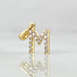Pendant Letter M 0.75gr / 1.5cm / 18K Gold ©