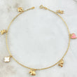 Tobillera Aro Seguido Dijes 3.25gr / 25cm / Oro 18K ©