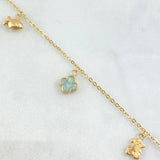 Tobillera Aro Seguido Dijes 3.25gr / 25cm / Oro 18K ©