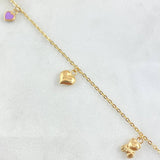 Anklet Classic Link Pendants 3gr / 25cm / 18K Gold ©