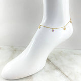 Anklet Classic Link Pendants 3gr / 25cm / 18K Gold ©