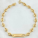Baby Bracelet GC Bordered Plate 2.75gr / 17cm / 18K Gold ©