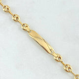 Baby Bracelet GC Bordered Plate 2.75gr / 17cm / 18K Gold ©