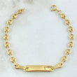 Baby Bracelet GC Bordered Plate 1.8gr / 14cm / 18K Gold ©