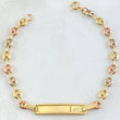Baby Bracelet GC Dotted Rectangular Plate 1.75gr / 14cm / 18K Gold ©