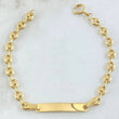 Baby Bracelet GC Rectangular Plate 1.75gr / 14cm / 18K Gold ©