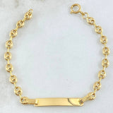 Baby Bracelet GC Rectangular Plate 1.75gr / 14cm / 18K Gold ©