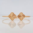 Pulso Aro Trebol 6.75g / 6 3/4 in / 2mm Oro Rosa 18K