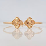 Pulso Aro Trebol 6.75g / 6 3/4 in / 2mm Oro Rosa 18K
