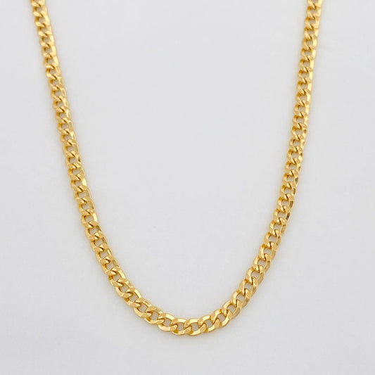 Cadena Cubana 3.8g / 24 in / 2.3mm Oro Amarillo 18K