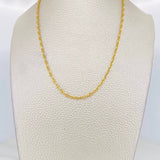 Cadena Escalera Volga 3.55g / 24 in / 2.4mm Oro Amarillo 18K