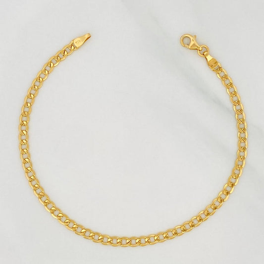 Pulso Cubano 2.45g / 7 3/4 in / 3.2mm Oro Amarillo 18K
