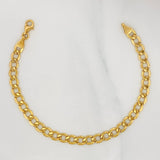 Pulso Cubano 4.3g / 7 1/2 in / 5.2mm Oro Amarillo 18K
