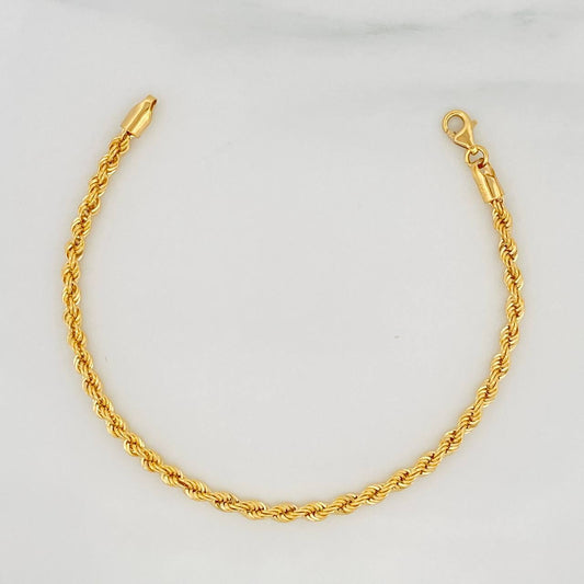 Pulso Lazo 2.7g / 7 in / 3.1mm Oro Amarillo 18K