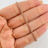Pulso Franco 2g / 7 3/4 in / 1.85mm Dos Oros Blanco Rosa 18K