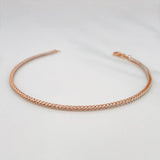 Pulso Franco 2g / 7 3/4 in / 1.85mm Dos Oros Blanco Rosa 18K