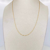 Flat Mariner Chain Diamond Cut 3.7g / 24 in / 1.74mm Three Golds 18K
