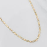 Flat Mariner Chain Diamond Cut 3.7g / 24 in / 1.74mm Three Golds 18K