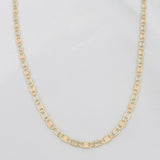 Flat Mariner Chain Diamond Cut 3.7g / 24 in / 1.74mm Three Golds 18K