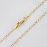 Cadena Escalera Plana Diamantada 2.6g / 24 in / 1.67mm Tres Oros 18K