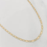 Cadena Escalera Plana Diamantada 2.95g / 18 in / 2.47mm Tres Oros 18K
