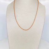 Cadena Aro Seguido 2.45g / 24 in / 2mm Oro Rosa 18K