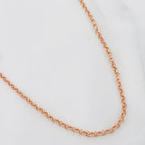 Cadena Aro Seguido 2.45g / 24 in / 2mm Oro Rosa 18K