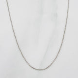 Cadena Veneciana 1.05g / 18 in / 0.48mm Oro Blanco 18K