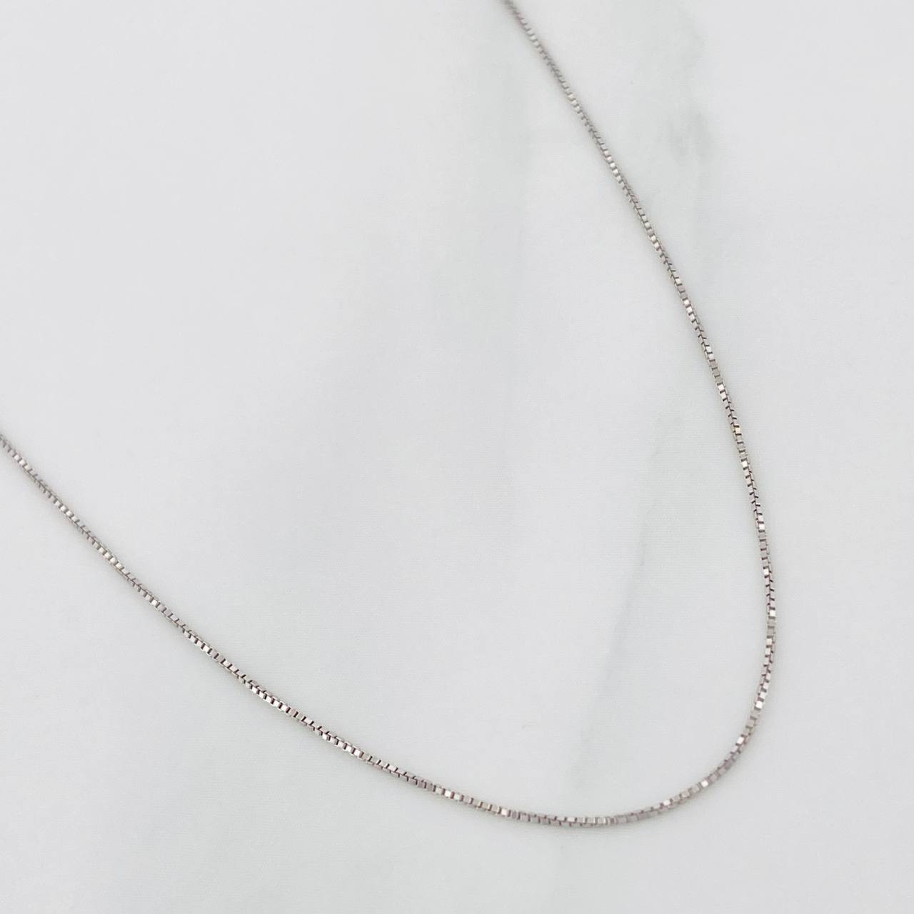 Cadena Veneciana 1.05g / 18 in / 0.48mm Oro Blanco 18K