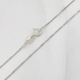 Cadena Veneciana 1.05g / 18 in / 0.46mm Oro Blanco 18K