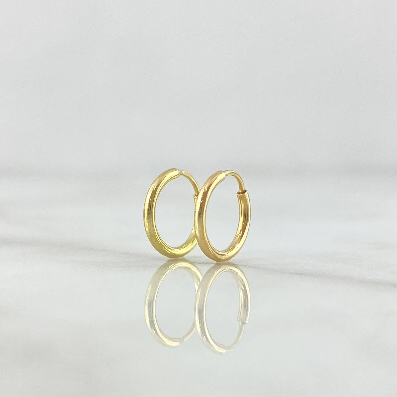 Hoop Earrings Hoop 0.55gr / 1.1cm / Smooth 18K Yellow Gold ©