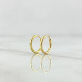 Hoop Earrings Hoop 0.55gr / 1.1cm / Smooth 18K Yellow Gold ©