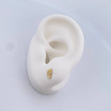Stud Earrings Earrings 0.65gr / White Zircons 18K Yellow Gold &