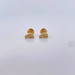 Stud Earrings Earrings 0.65gr / White Zircons 18K Yellow Gold &