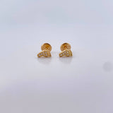 Stud Earrings Earrings 0.65gr / White Zircons 18K Yellow Gold &