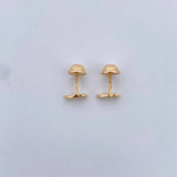 Stud Earrings Earrings 0.65gr / White Zircons 18K Yellow Gold &