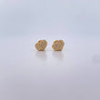 Stud Earrings Heart Stud 1.05gr / White Zircons 18K Yellow Gold $