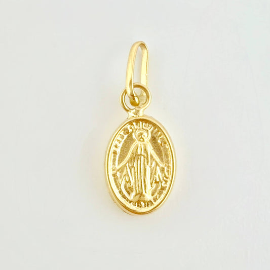 Dije Virgen Milagrosa 0.3gr / 1/2 in / Oro Amarillo 18K