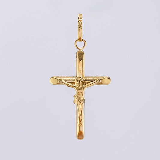 Dije Cruz Cristo 0.9gr / 1 1/2 in / Oro Amarillo 18K